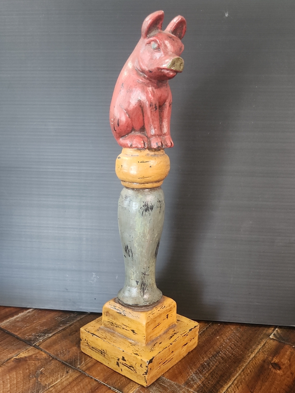 Cottage- core Wooden Pig
